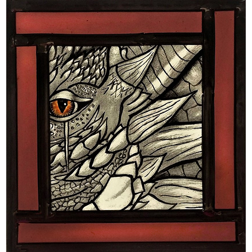 Vitrail L'œil du dragon 